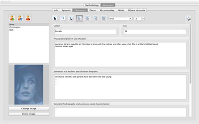 Film Writer — character sheets