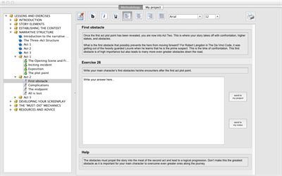 Film Writer — lessons and exercises