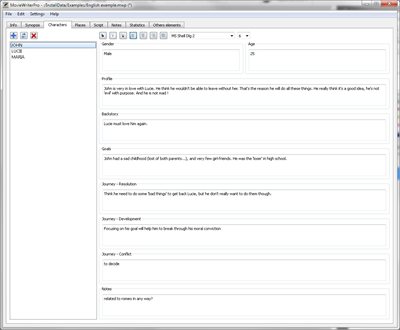 MovieWriterPro screenshot